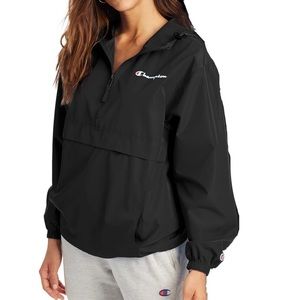 New Black half zip Champion windbreaker